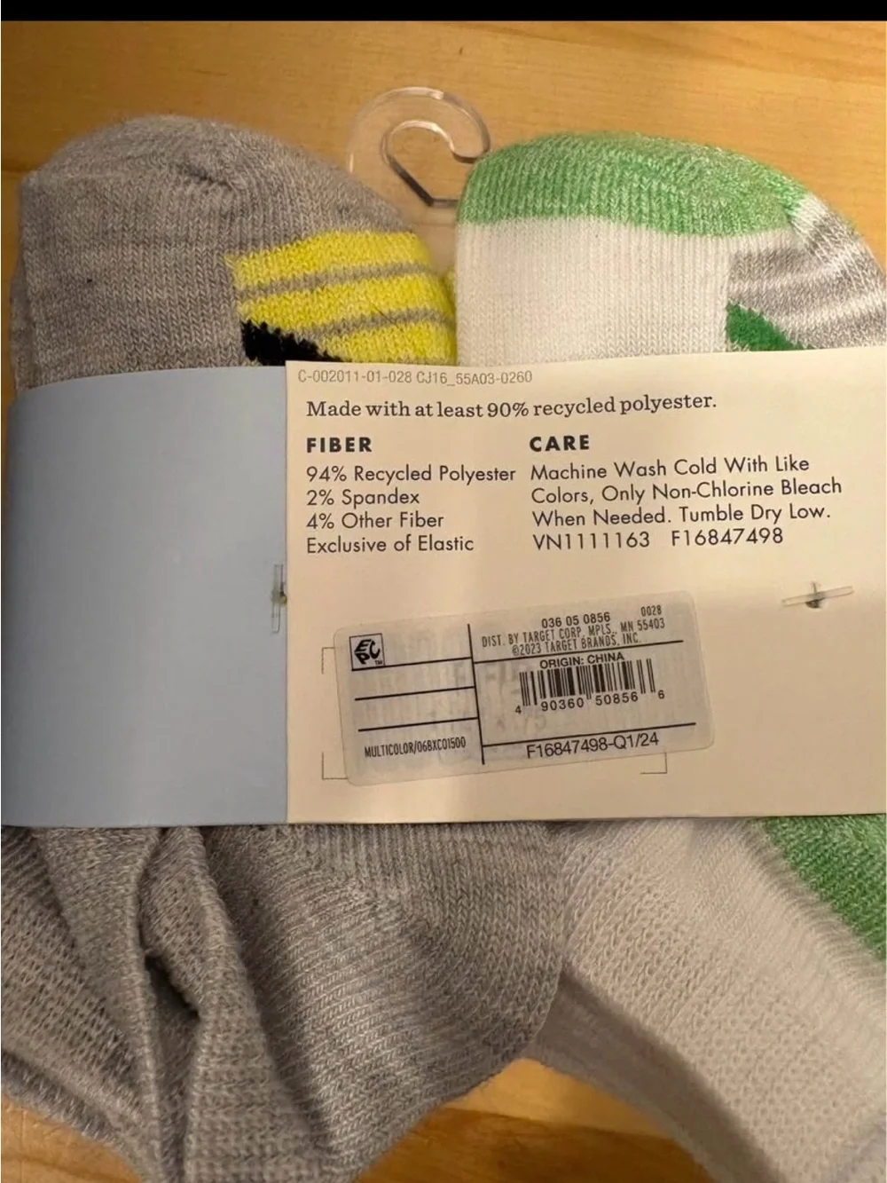 Cat & Jack kid’s Low-Cut Socks - Red, Gray & Blue Accents (10 Pack X 2)